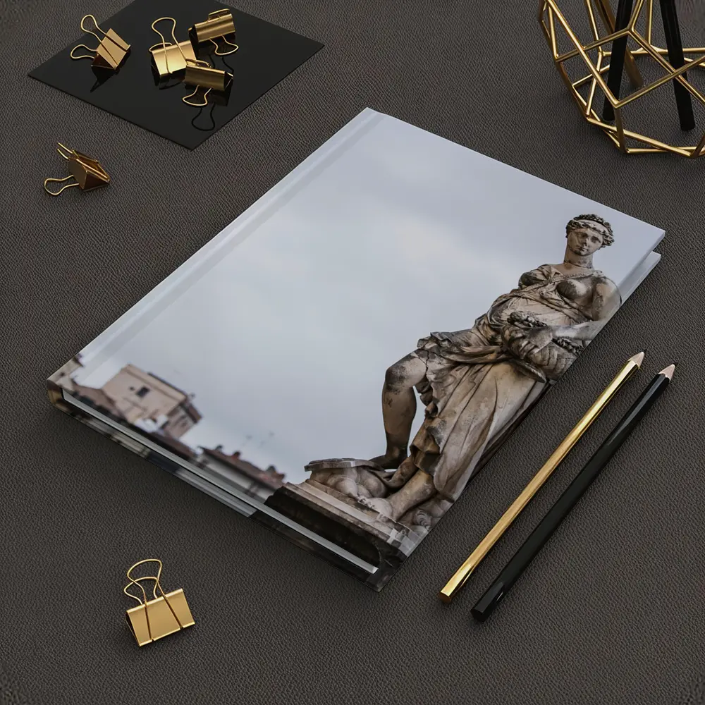 Classical Marble Statue Florence Italy Overcast Sky – Notebooks