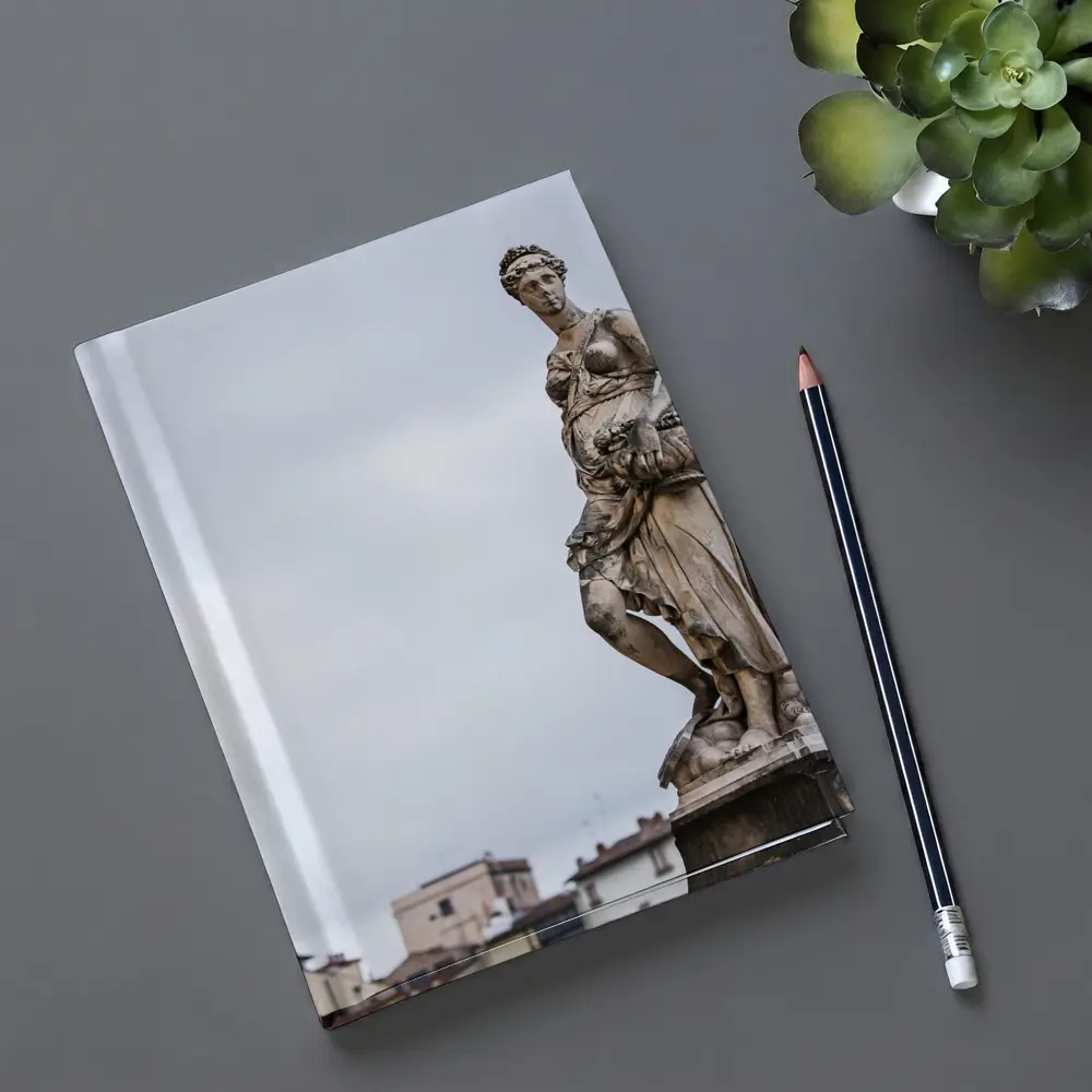 Classical Marble Statue Florence Italy Overcast Sky – Notebooks