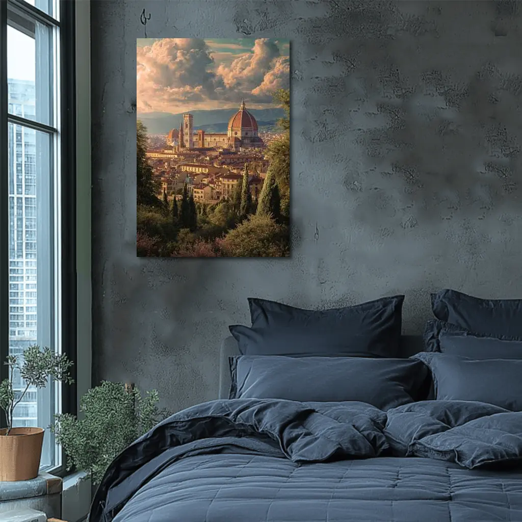 Florence Cathedral Dome Tuscany Skyline View – Wall Art
