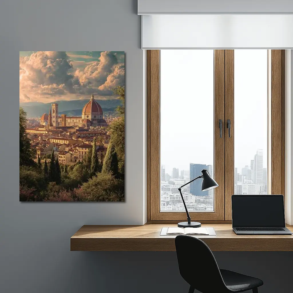 Florence Cathedral Dome Tuscany Skyline View – Wall Art
