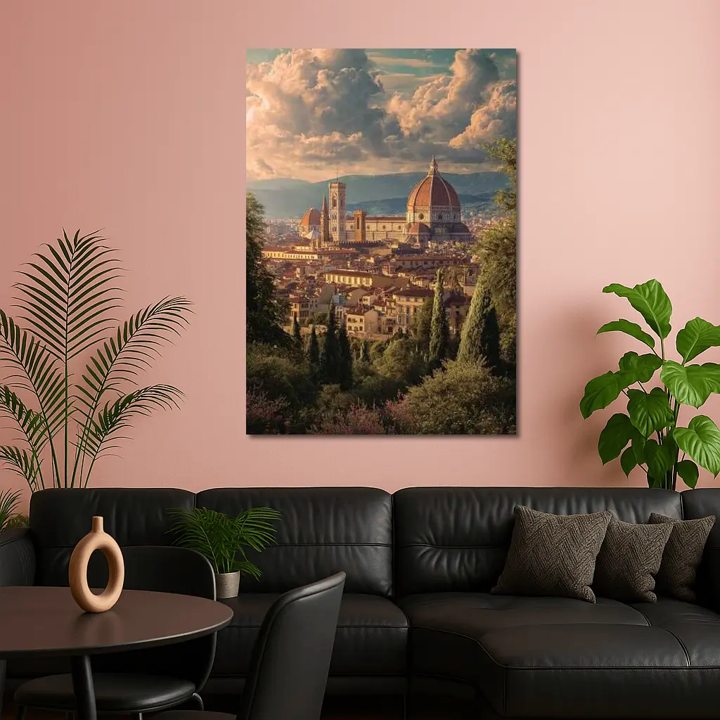 Florence Cathedral Dome Tuscany Skyline View – Wall Art