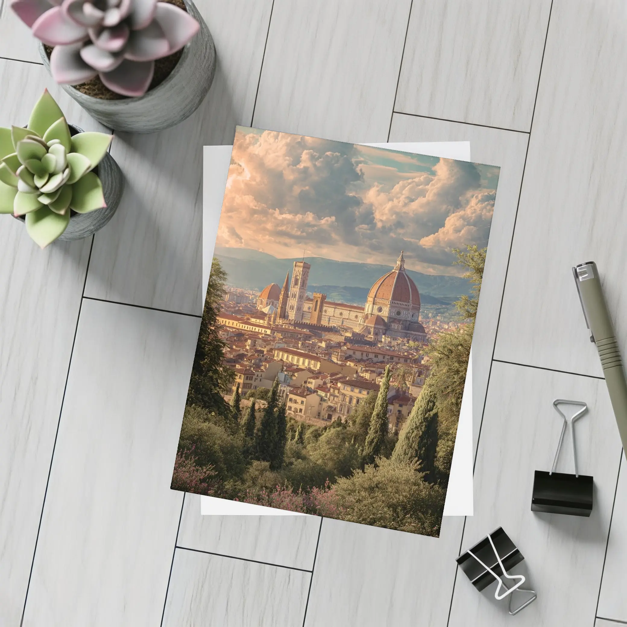 Florence Cathedral Dome Tuscany Skyline View – Postcards