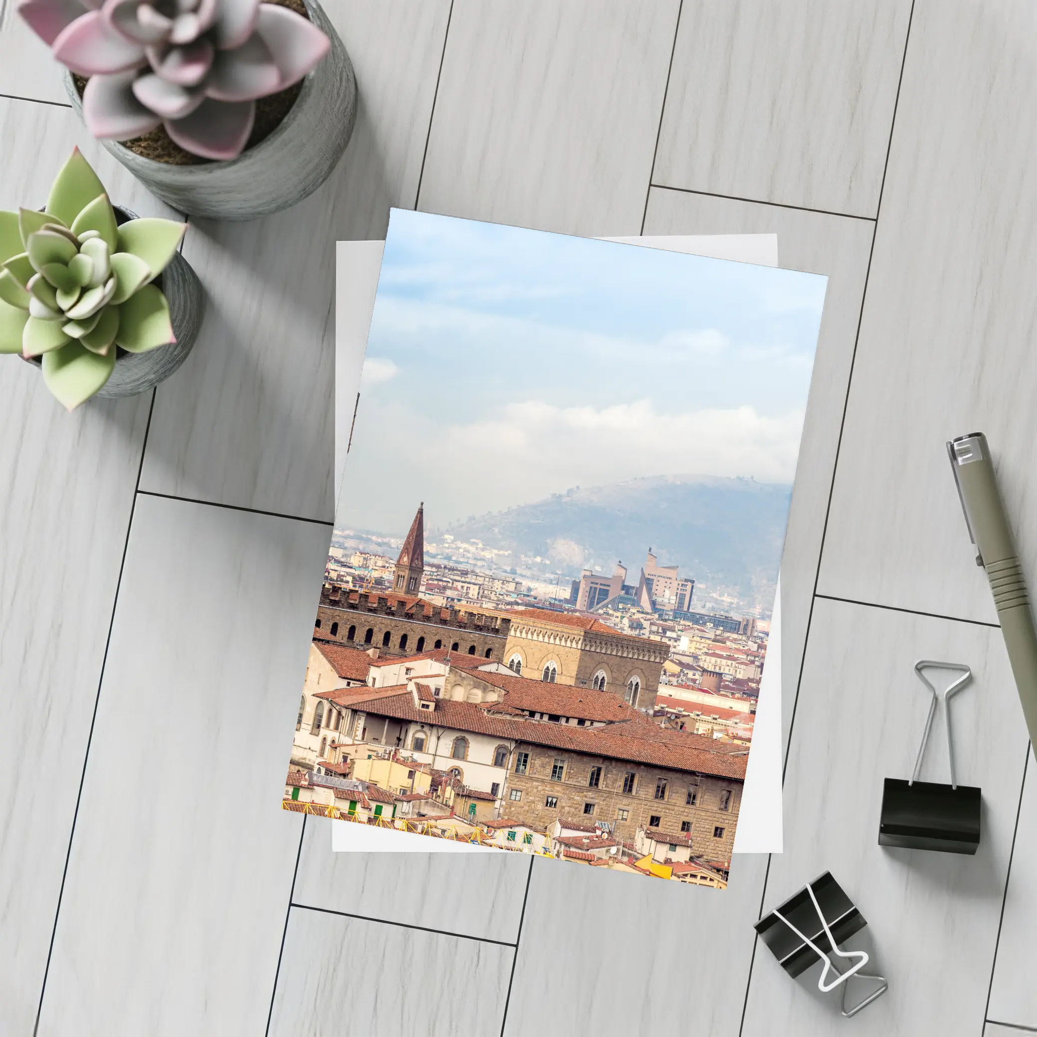 Palazzo Vecchio Tower Florence Italy Skyline – Postcards