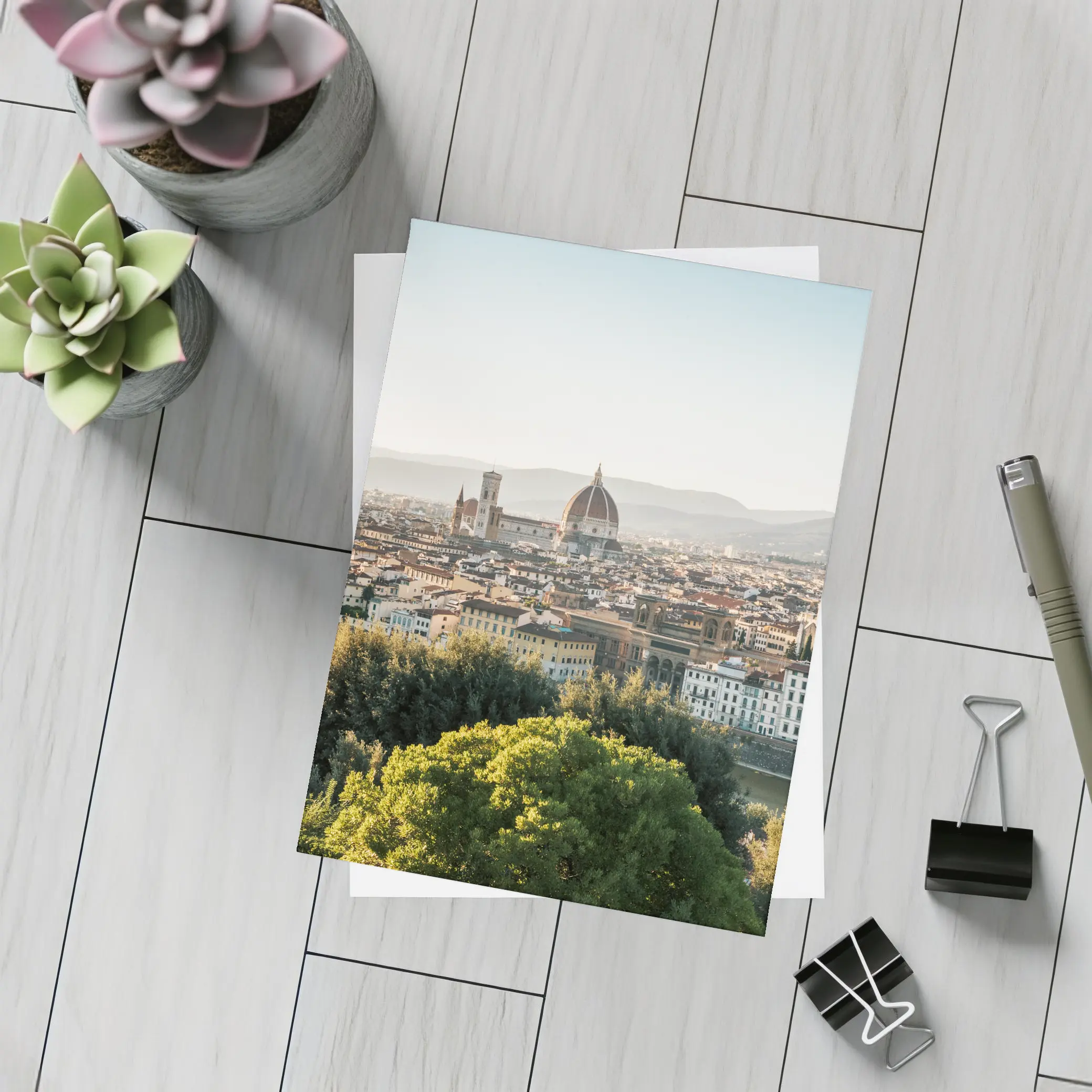 Florence Skyline Cathedral Dome Italy View – Postcards
