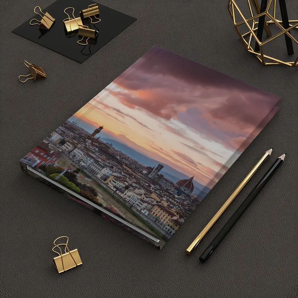 Florence Italy Skyline Sunset Dramatic Sky – Notebooks