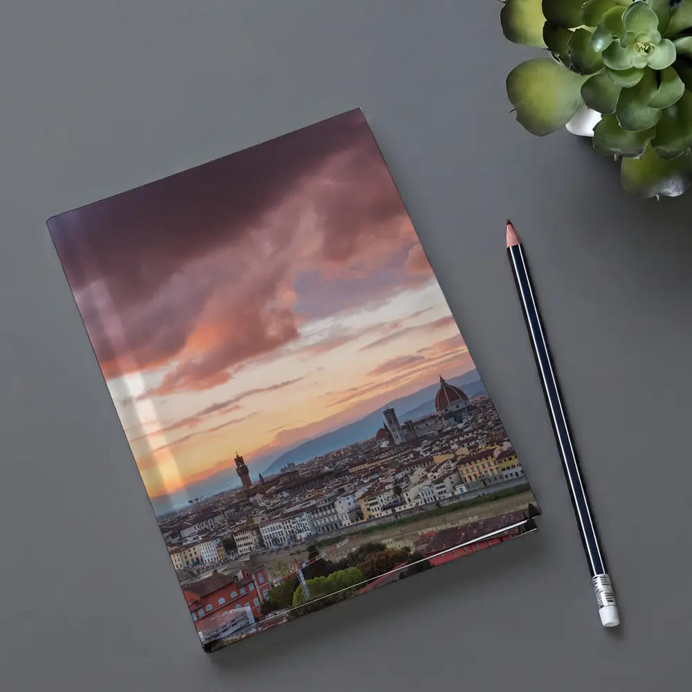 Florence Italy Skyline Sunset Dramatic Sky – Notebooks
