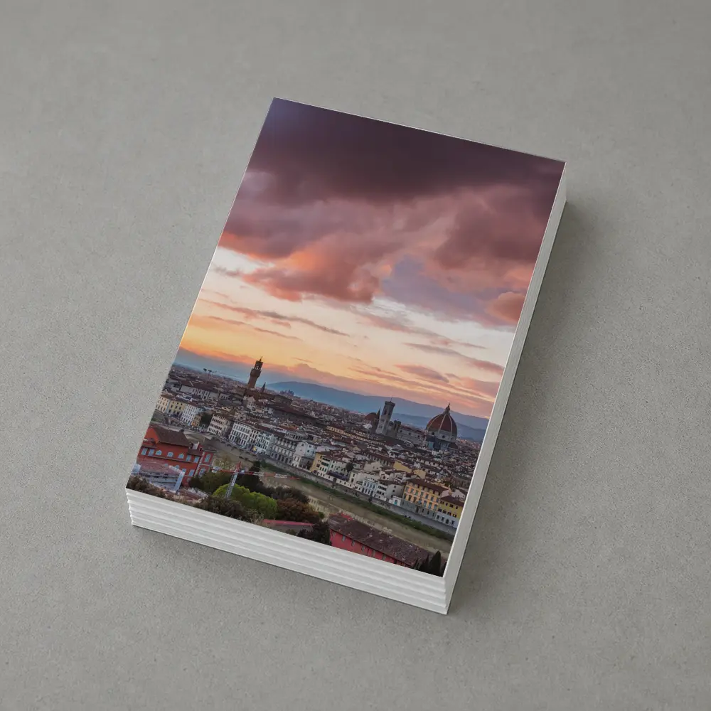 Florence Italy Skyline Sunset Dramatic Sky – Postcards