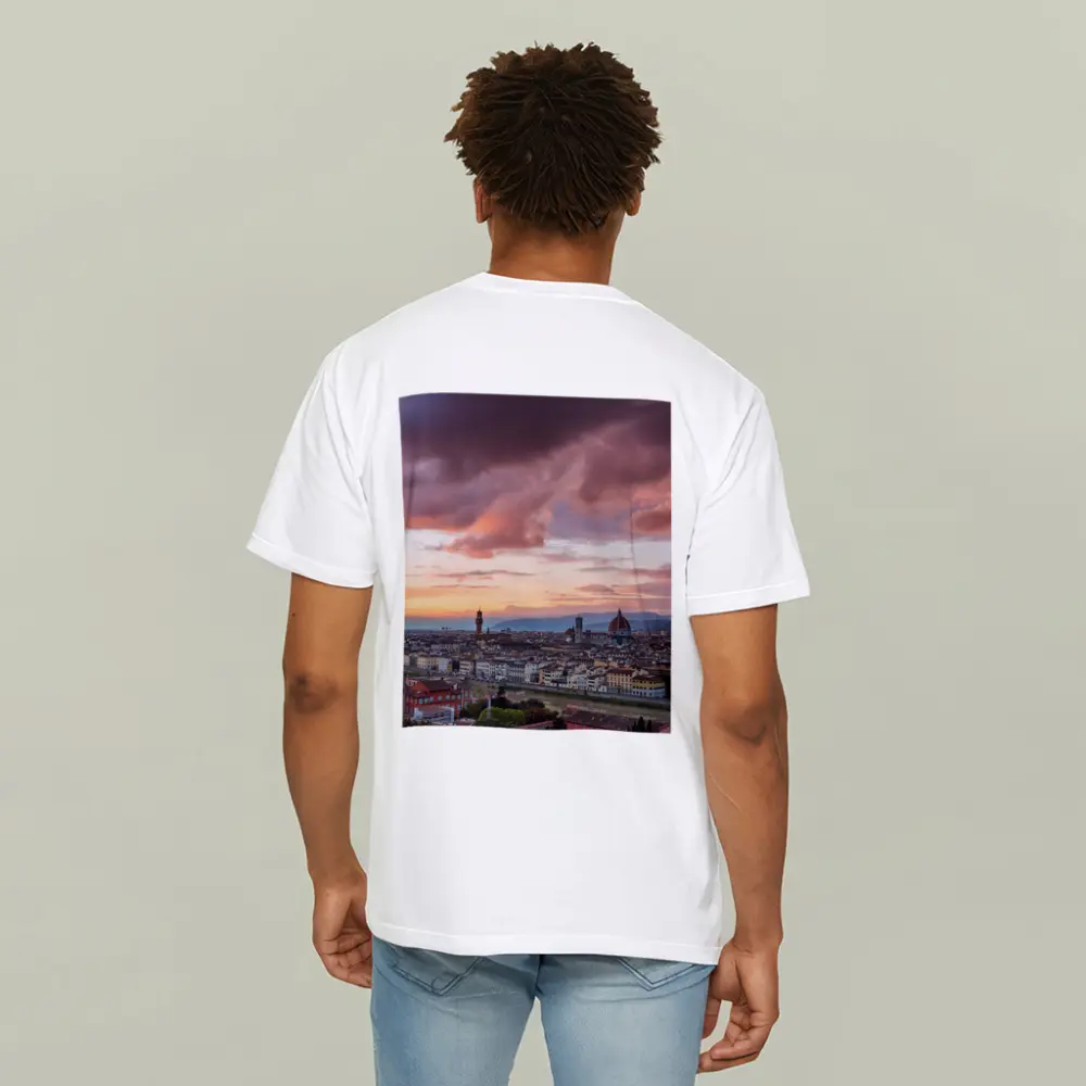 Florence Italy Skyline Sunset Dramatic Sky – T-Shirts