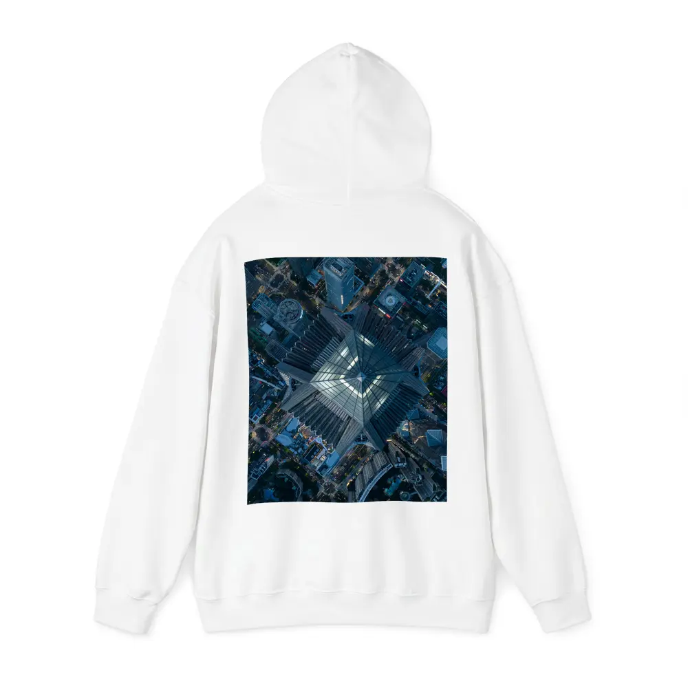 Aerial View Skyscraper Top City Night – Hoodies