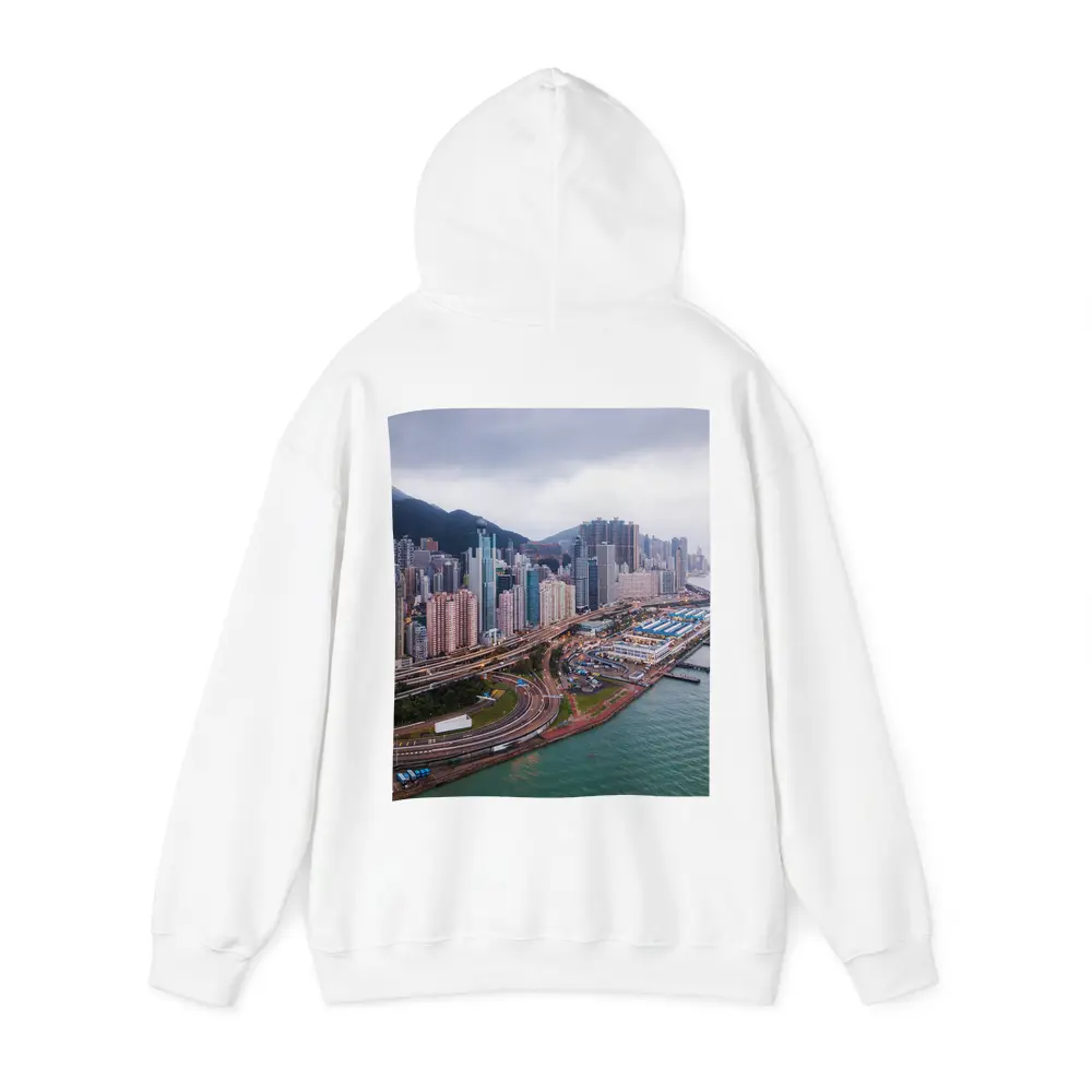 Hong Kong Aerial Skyline Waterfront Overcast View – Hoodies