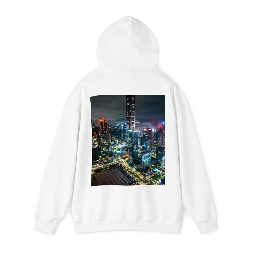Shenzhen City Skyline Aerial Night View – Hoodies