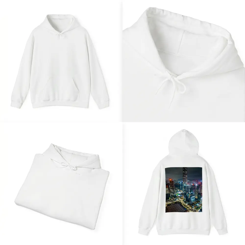 Shenzhen City Skyline Aerial Night View – Hoodies