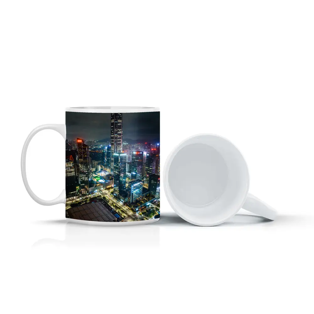 Shenzhen City Skyline Aerial Night View – Mugs
