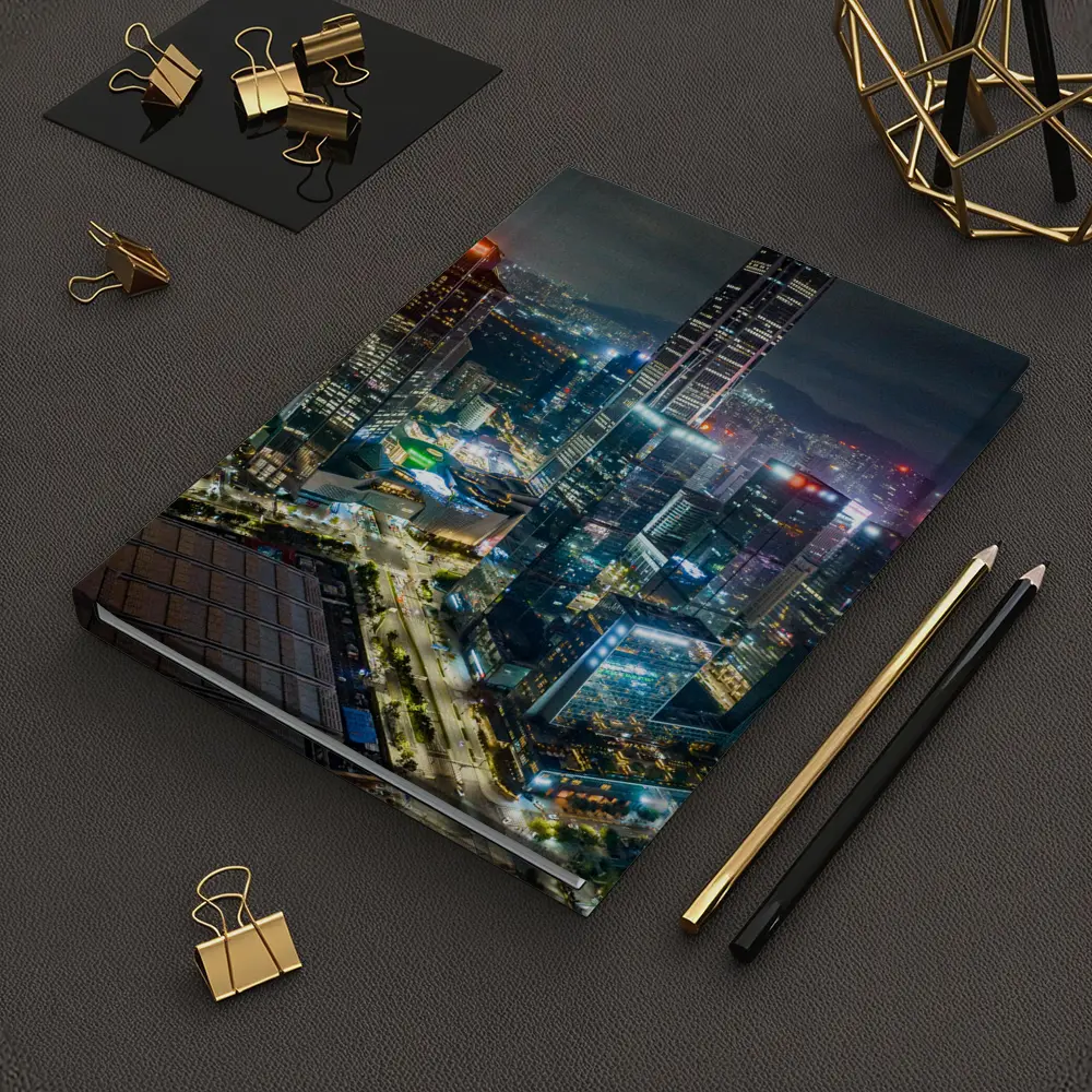 Shenzhen City Skyline Aerial Night View – Notebooks
