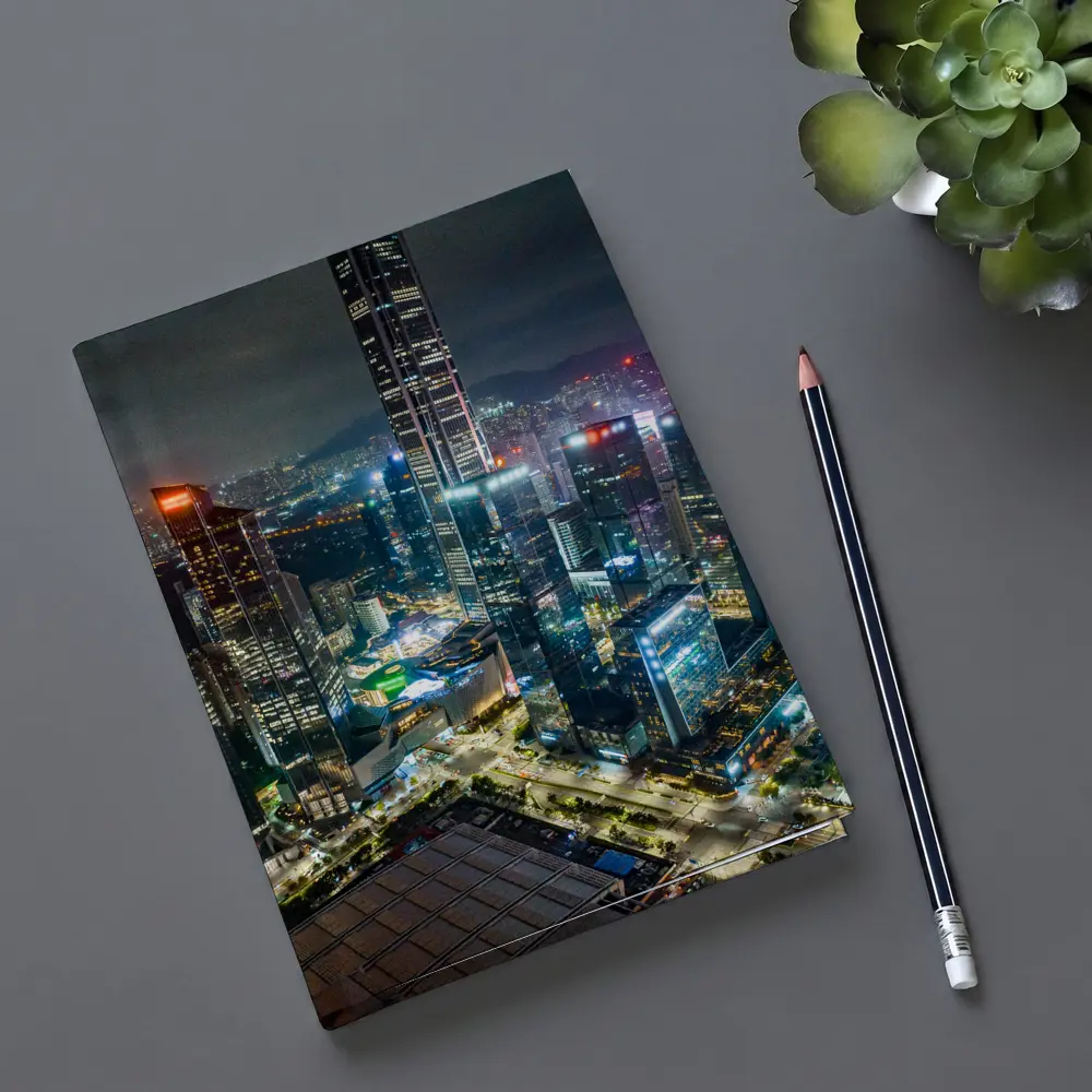 Shenzhen City Skyline Aerial Night View – Notebooks