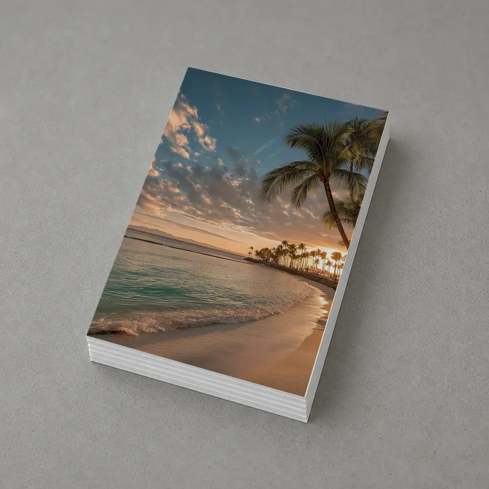 Waikiki Beach Sunset Palm Trees Hawaii – Postcards
