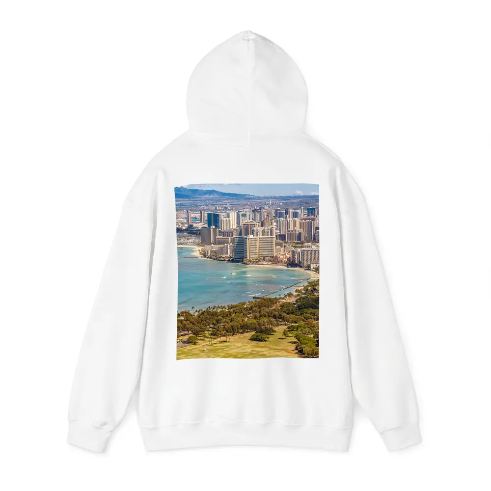 Waikiki Beach Honolulu Aerial City View – Hoodies
