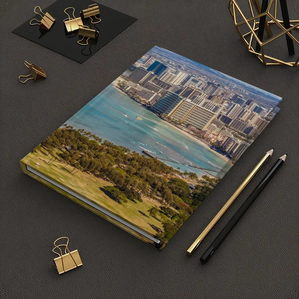 Waikiki Beach Honolulu Aerial City View – Notebooks