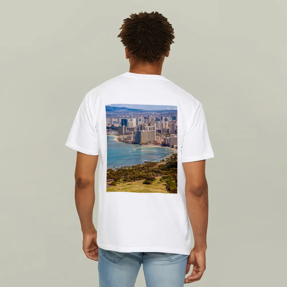 Waikiki Beach Honolulu Aerial City View – T-Shirts