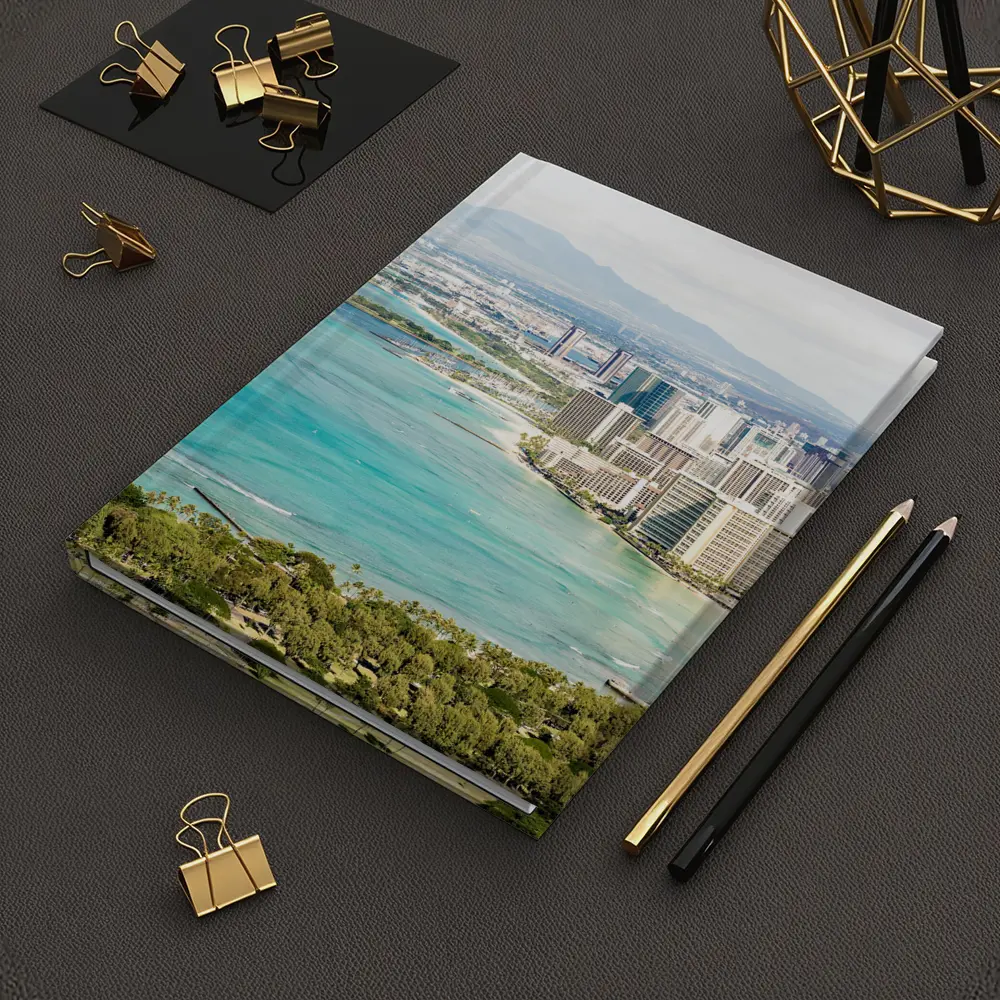 Waikiki Beach Honolulu Skyline Aerial View – Notebooks