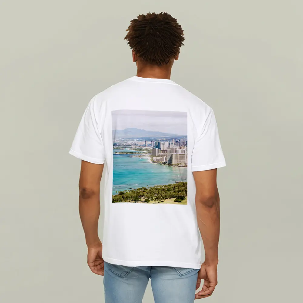 Waikiki Beach Honolulu Skyline Aerial View – T-Shirts
