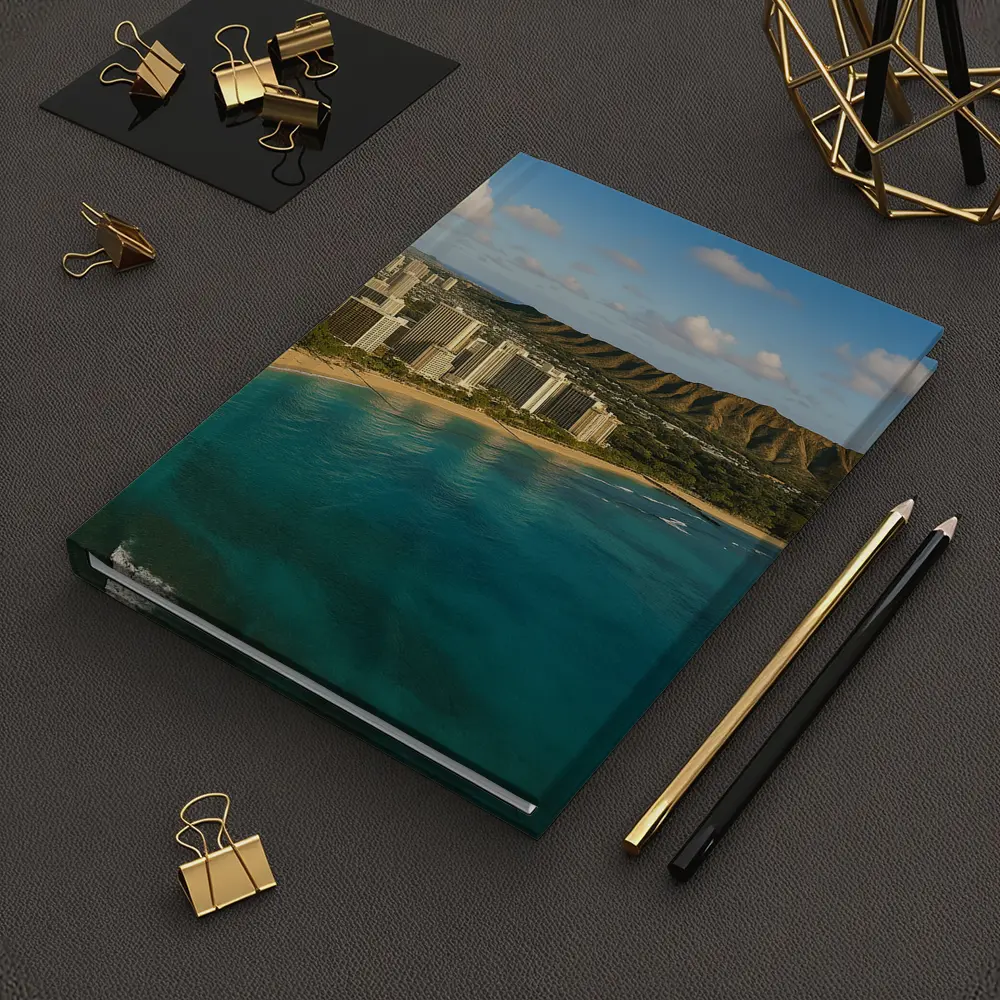 Waikiki Beach Diamond Head Aerial View – Notebooks