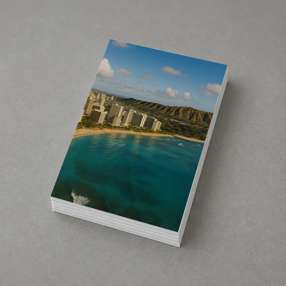 Waikiki Beach Diamond Head Aerial View – Postcards