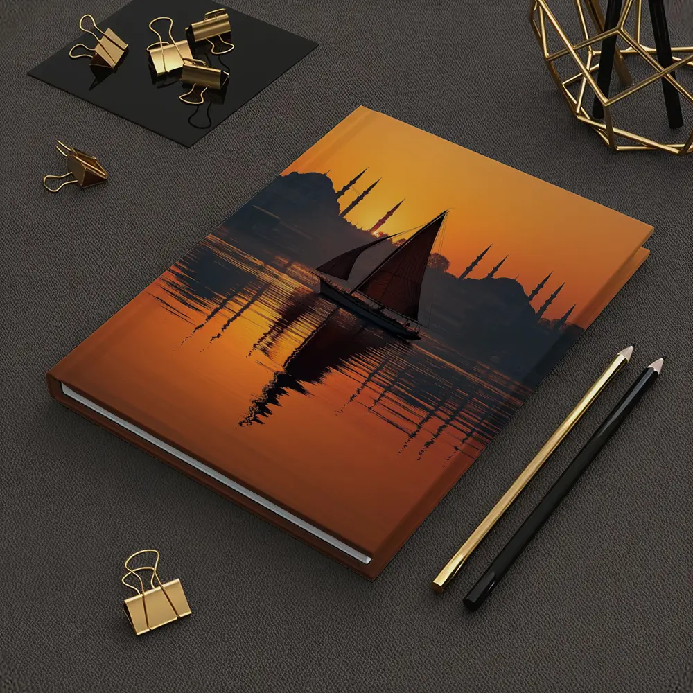 Istanbul Sailboat Sunset Bosphorus Mosque Silhouette – Notebooks