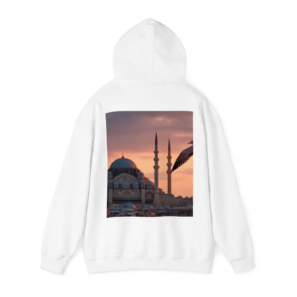 Seagull Flying Over Istanbul Mosque Sunset – Hoodies