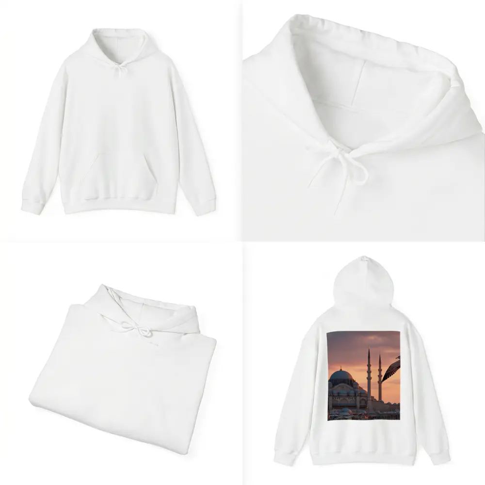 Seagull Flying Over Istanbul Mosque Sunset – Hoodies
