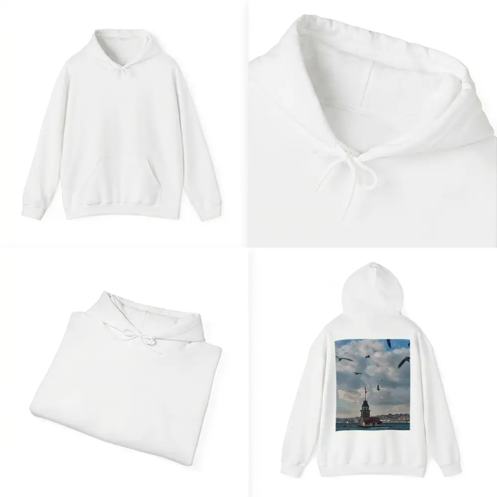 Maiden Tower Istanbul Bosphorus Seagulls Sky – Hoodies