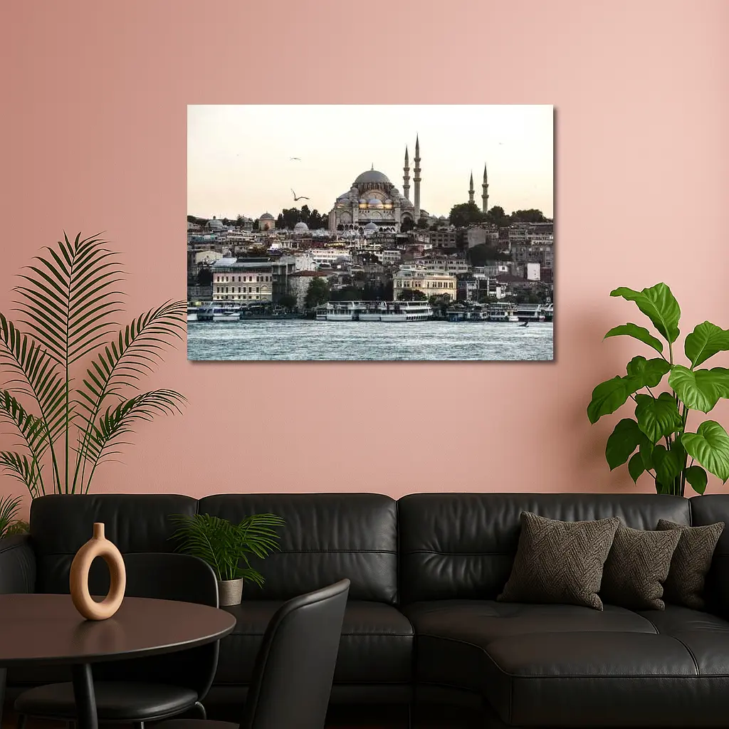 Suleymaniye Mosque Istanbul Bosphorus Waterfront View – Wall Art