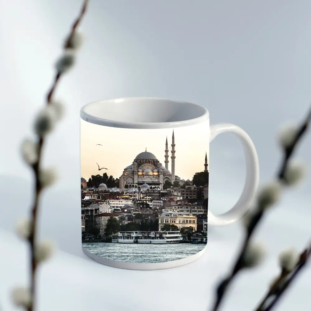Suleymaniye Mosque Istanbul Bosphorus Waterfront View – Mugs