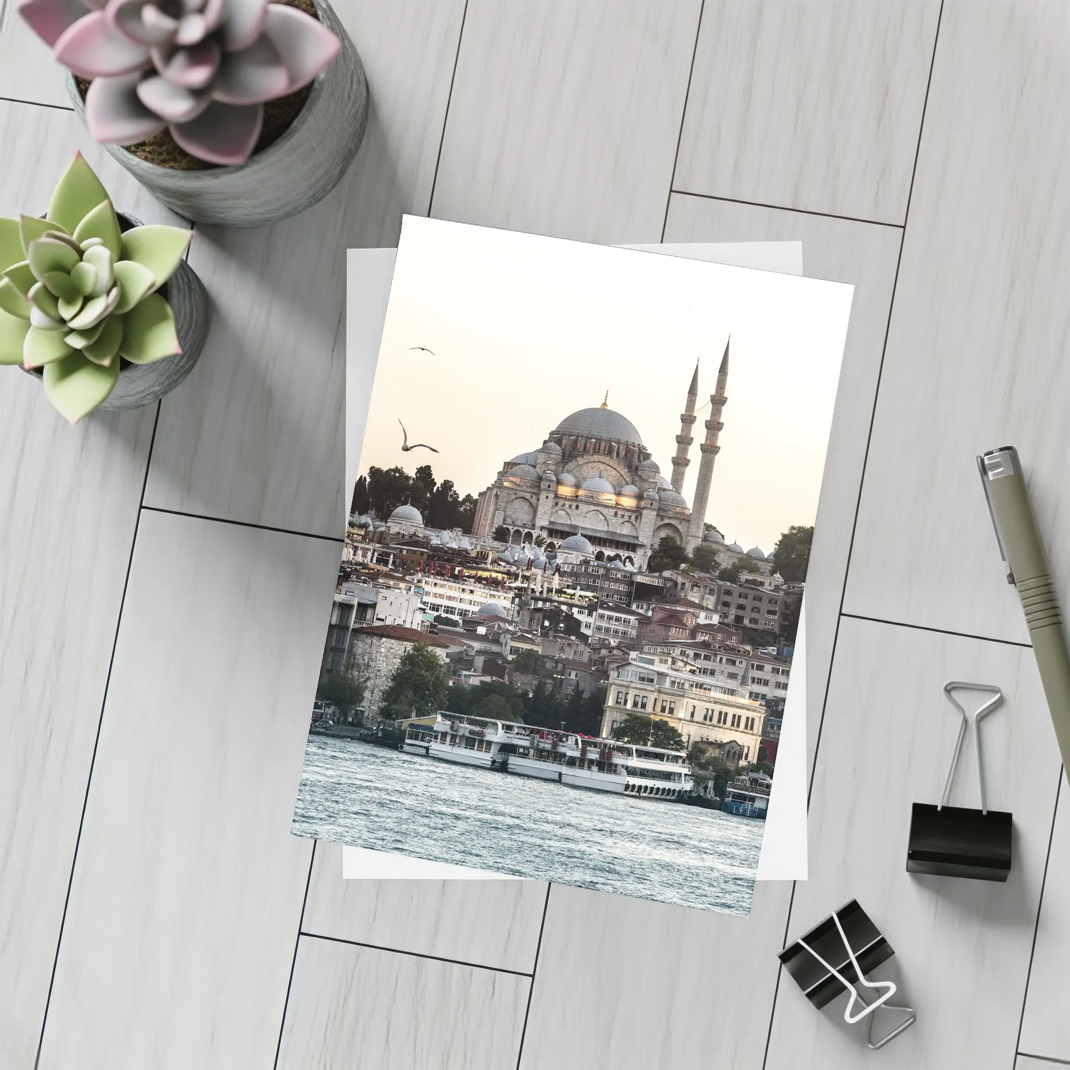 Suleymaniye Mosque Istanbul Bosphorus Waterfront View – Postcards