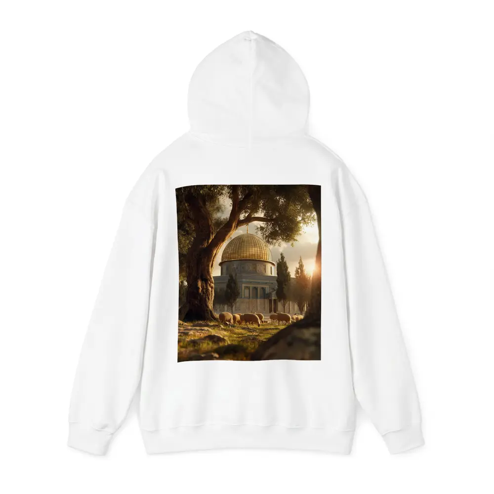 Dome of the Rock Jerusalem Sheep Grazing – Hoodies