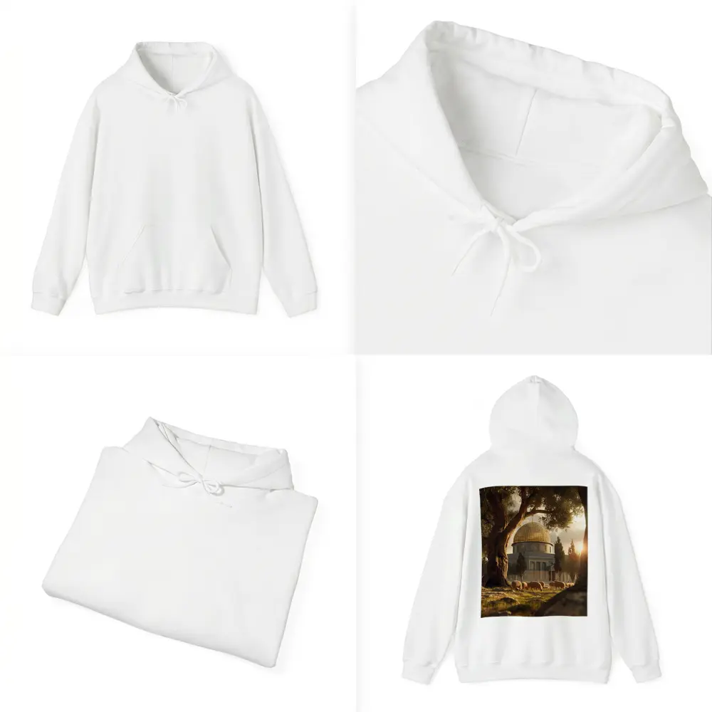 Dome of the Rock Jerusalem Sheep Grazing – Hoodies