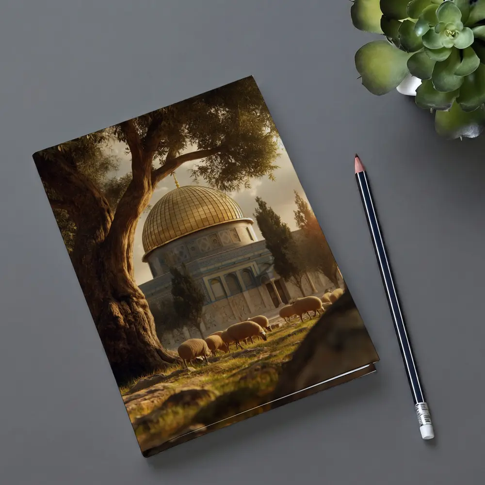 Dome of the Rock Jerusalem Sheep Grazing – Notebooks