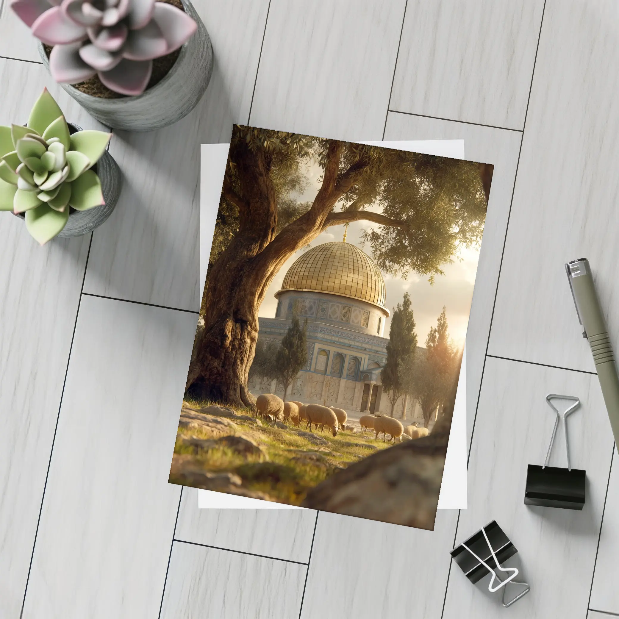 Dome of the Rock Jerusalem Sheep Grazing – Postcards