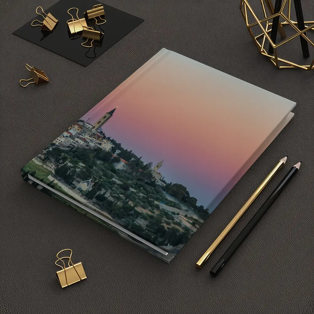 Jerusalem Skyline at Pink Dusk Sunset – Notebooks