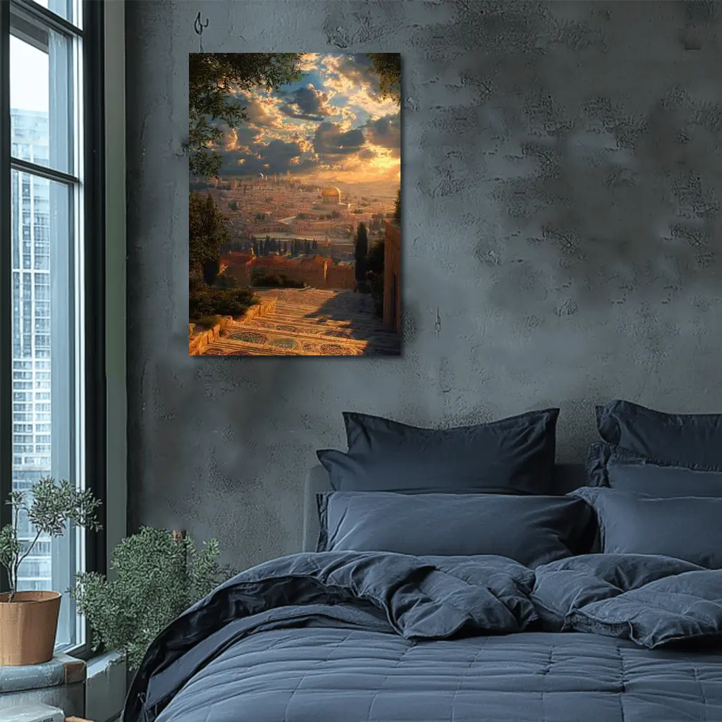 Jerusalem Dome of the Rock Golden Sunset – Wall Art