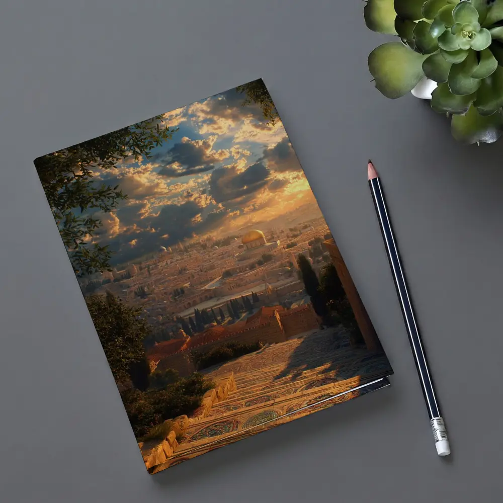 Jerusalem Dome of the Rock Golden Sunset – Notebooks