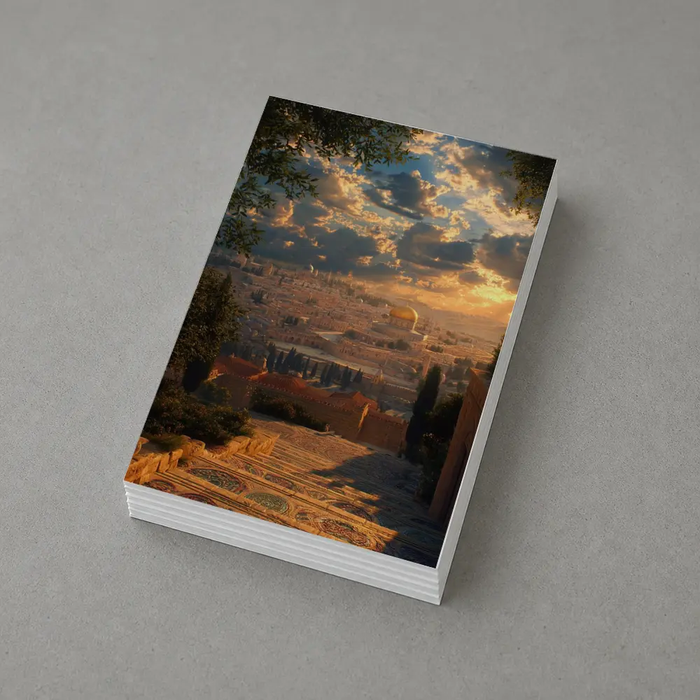 Jerusalem Dome of the Rock Golden Sunset – Postcards