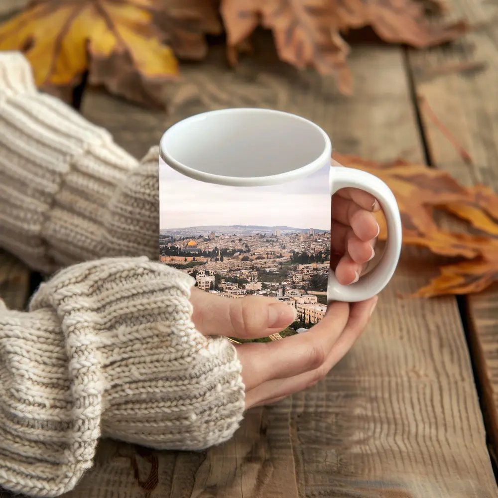 Jerusalem Old City Skyline Dome Rock – Mugs