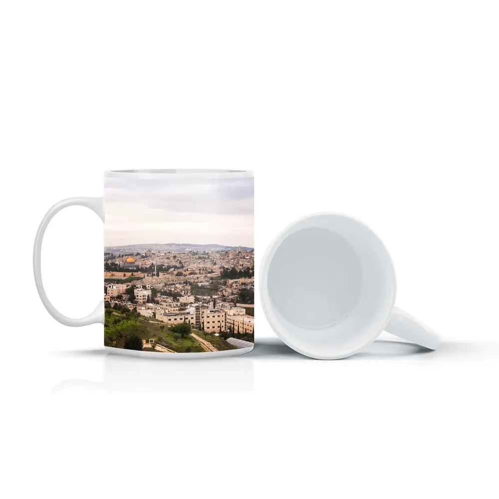 Jerusalem Old City Skyline Dome Rock – Mugs