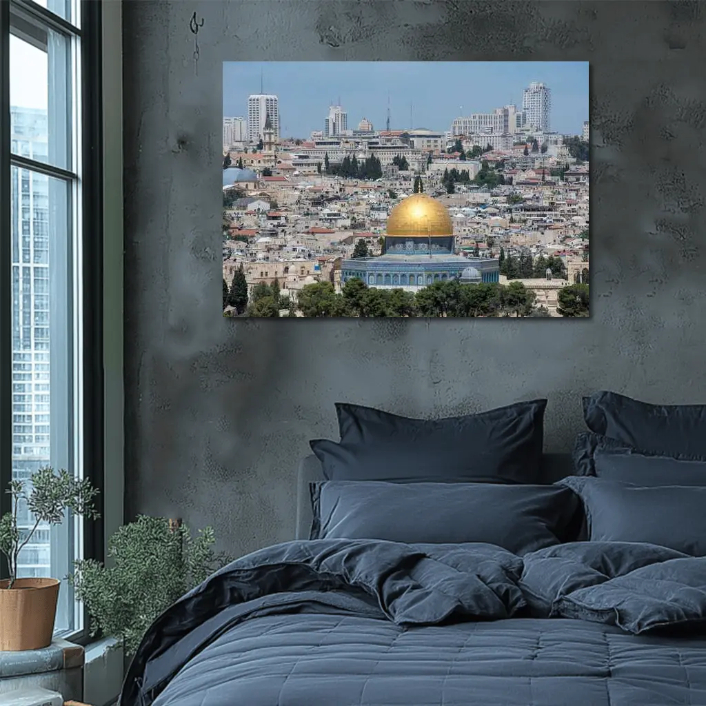 Dome of the Rock Jerusalem City Skyline – Wall Art