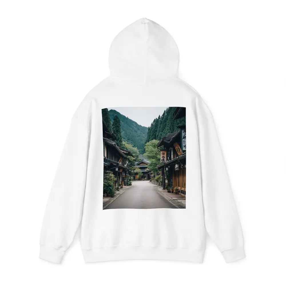 Old Japanese Village Street Mountain Forest – Hoodies