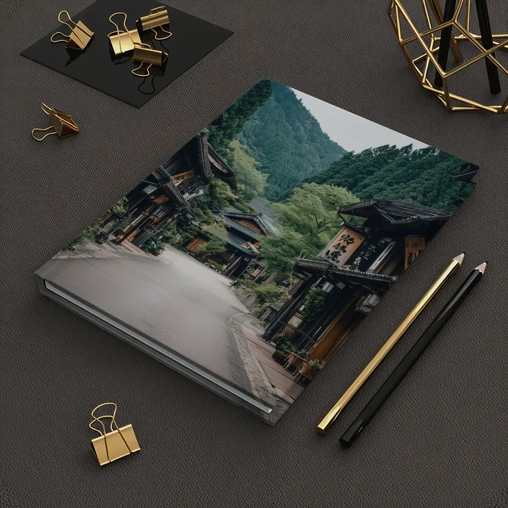 Old Japanese Village Street Mountain Forest – Notebooks