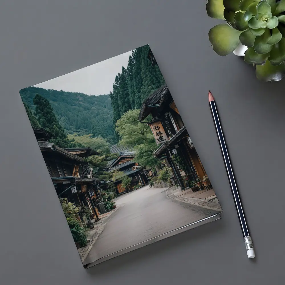 Old Japanese Village Street Mountain Forest – Notebooks