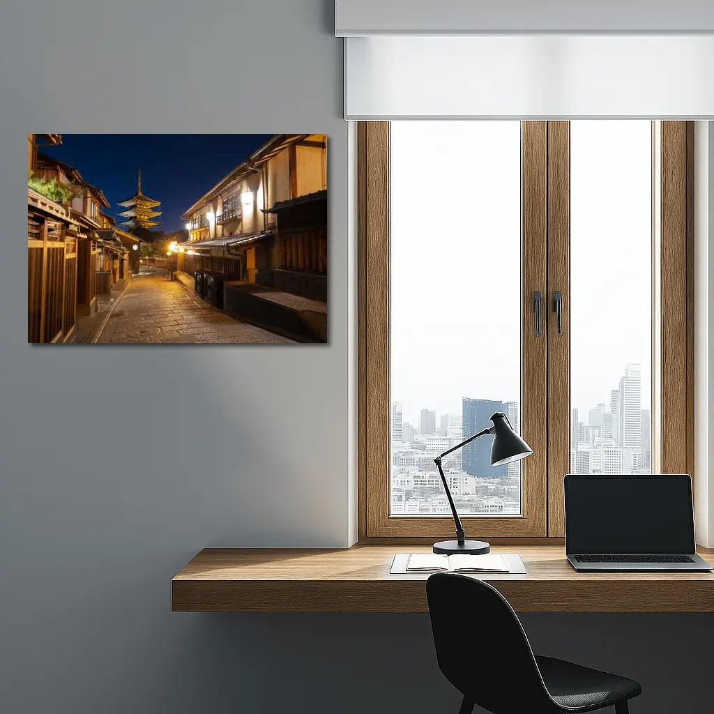 Kyoto Night Street Yasaka Pagoda Japan – Wall Art
