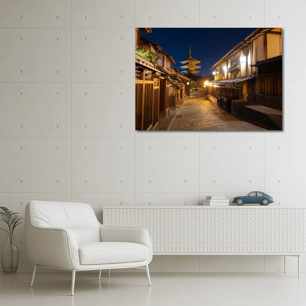 Kyoto Night Street Yasaka Pagoda Japan – Wall Art